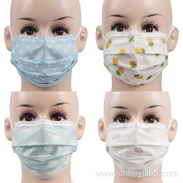 Disposable kids face mask 3ply earloop face mask